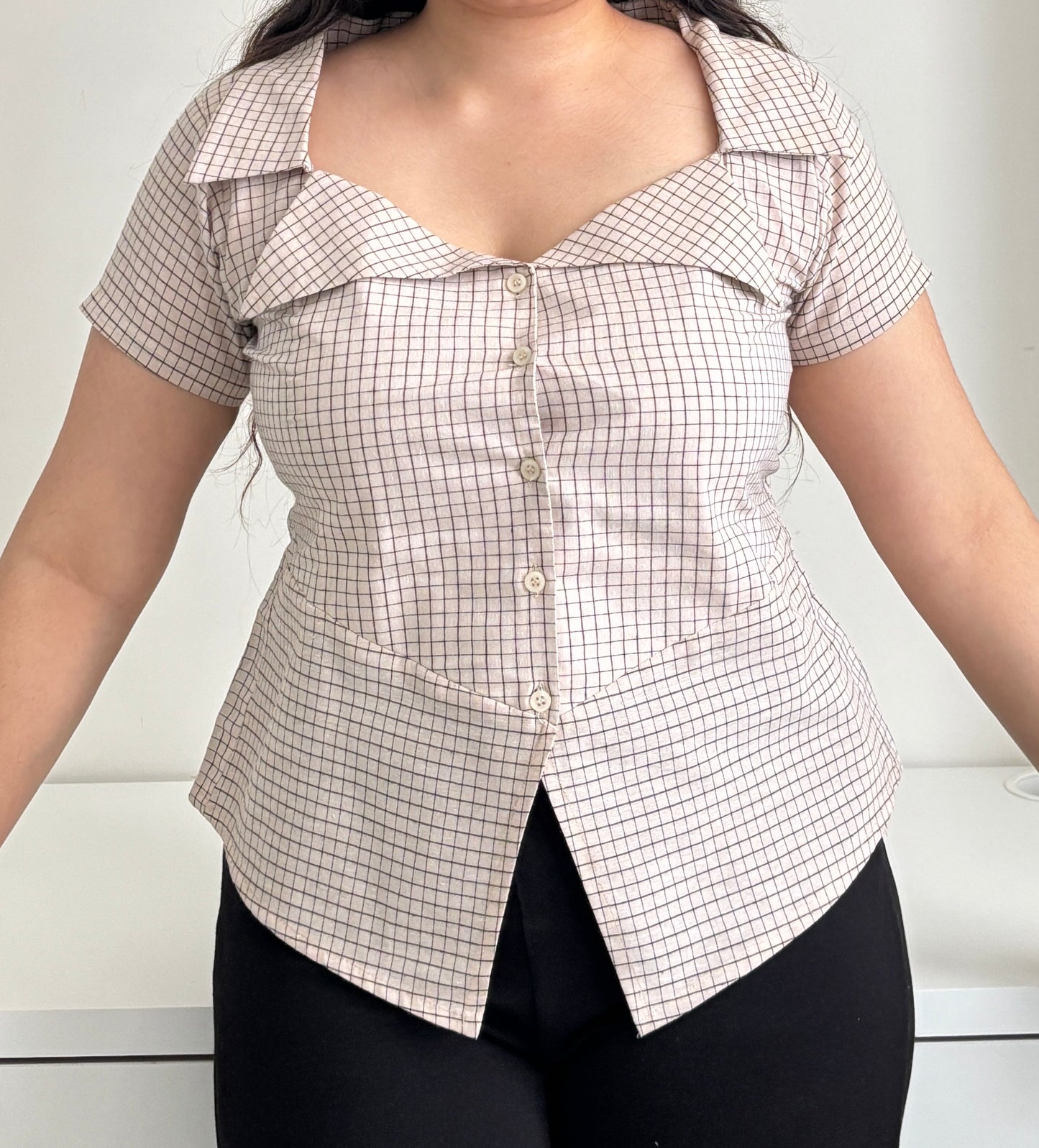 Verona Check Top